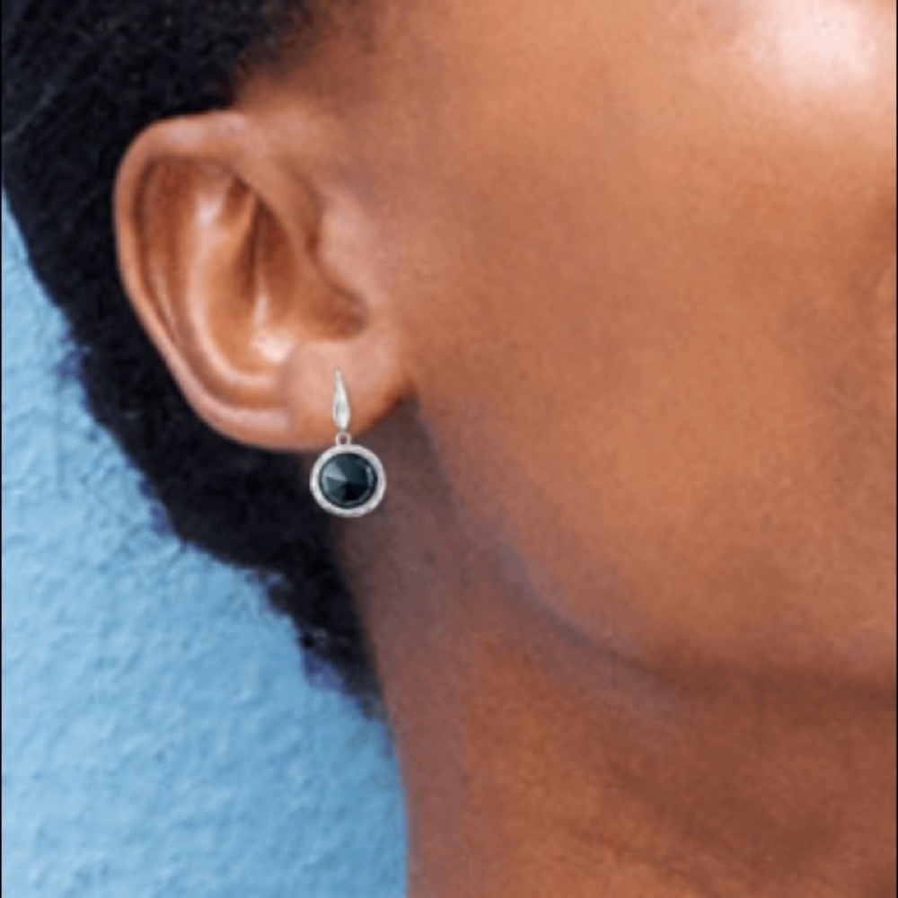 Tacori Black Onyx dangle earrings French hook NEW - Picture 4 of 6